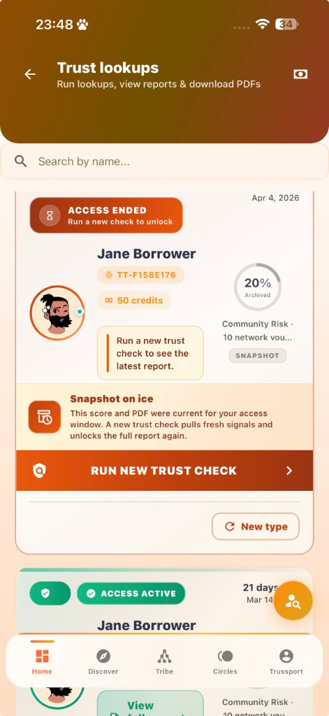 Trust lookups and reports